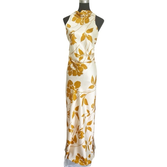 NWT Reformation Anaiis Silk Maxi Dress Size 6 Maracuya Floral Cocktail Evening - Picture 4 of 12